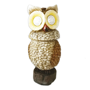 GardenKraft Moving Solar Powered LED Outdoor Sculpture Owl Light