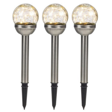 Globe Solar Powered Garden Lights 3 Pcs
