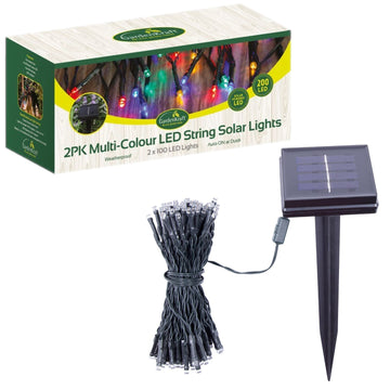 Pack Of 2 Solar Powered LED String Lights