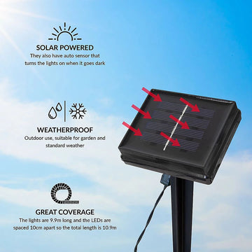 200 LED Warm White Energy Saving Solar String Lights