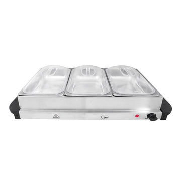 Buffet Server Warming Tray Hotplate With 3 Sections