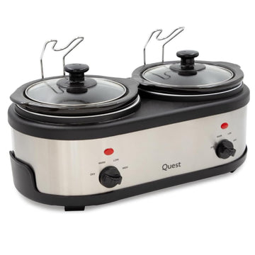 Quest 200W 2-Pot 1.5L Double Slow Cooker