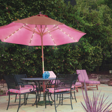54 Warm White LED Parasol Timer Light Indoor Outdoor