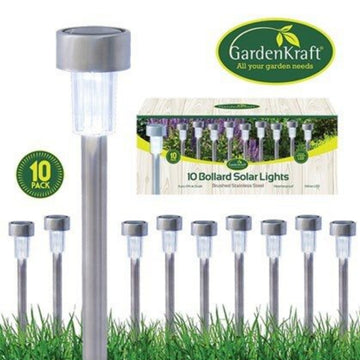 Bollard Solar Powered Garden Lights