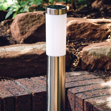 60cm Solar Powered Garden LED Post Light Bollard Outdoor