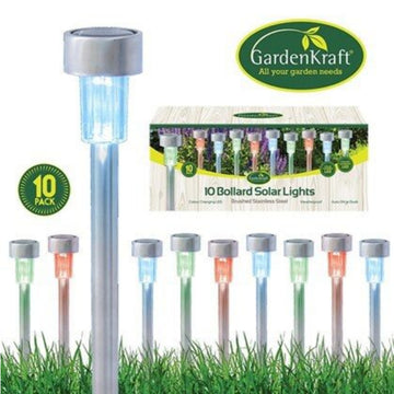 Bollard Solar Powered Garden Lights