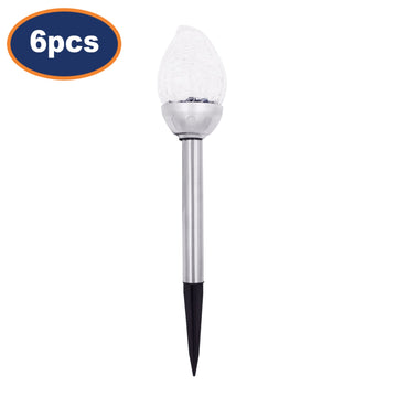 6 Pcs Solar Powered Light Colour Changing LED Lamp Garden
