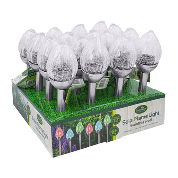 Solar Powered Flame Light Colour Changing LED Lamp Garden