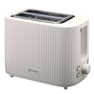 Quest 2-Slice Grooved Toaster White