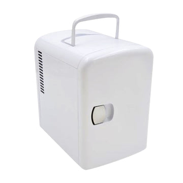 4L Small White Portable Fridge With Carry Handle