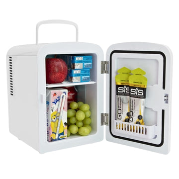 4L Small White Portable Fridge With Carry Handle