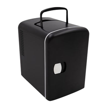 4L Small Black Portable Fridge With Carry Handle