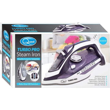 Quest 3000W Turbo Pro Double Ceramic LED Steam Iron