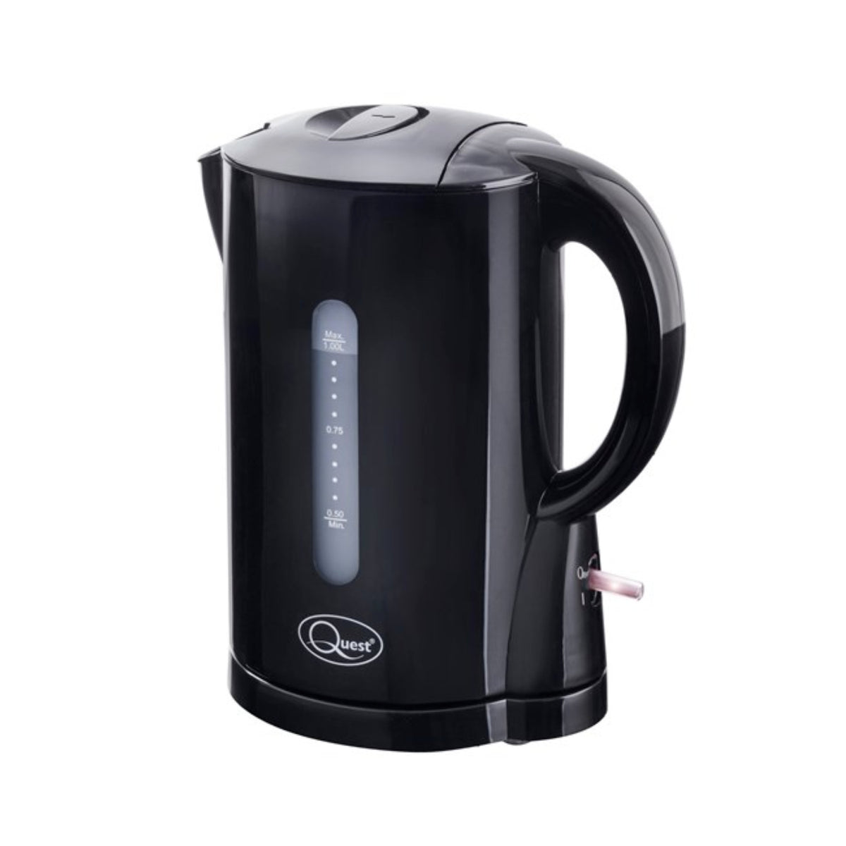 Quest 1080W 1 Litre Black Electric Kettle