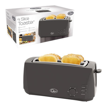 1400W Grey 4-Slice Extra Long Slots Toaster