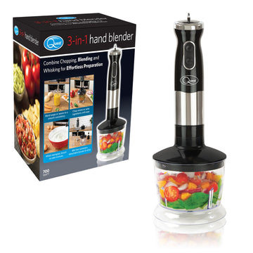 Quest 700W 3-in-1 Black Stick Hand Blender Food Processor