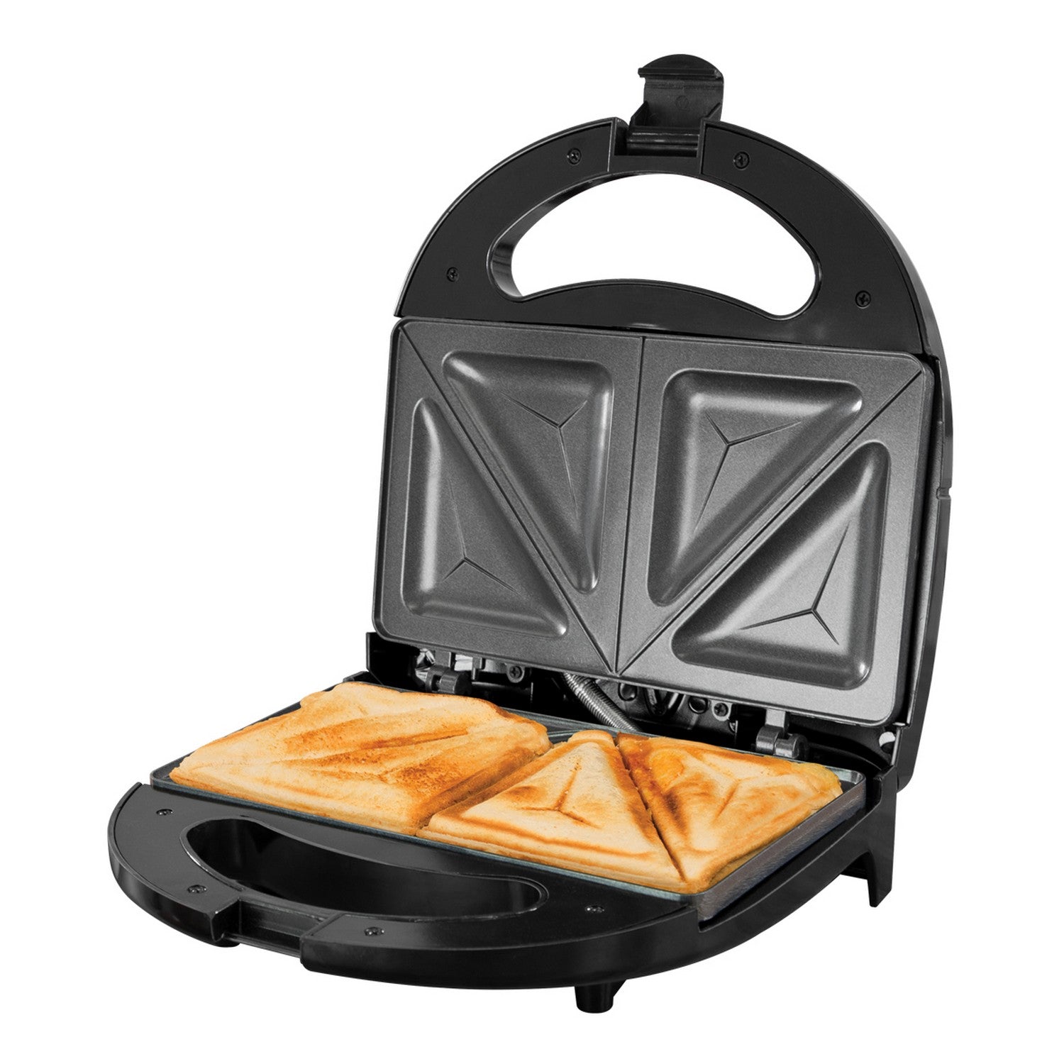 750W Black Sandwich Press Toaster