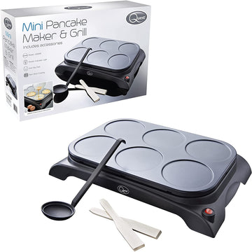 Quest 6 Non-Stick Moulds Mini Pancake Maker and Grill