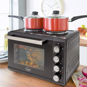 Quest 26L Twin Hob Convection Oven With Rotisserie Function