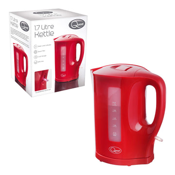 Quest 1.7 Litre Red Cordless Electric Kettle