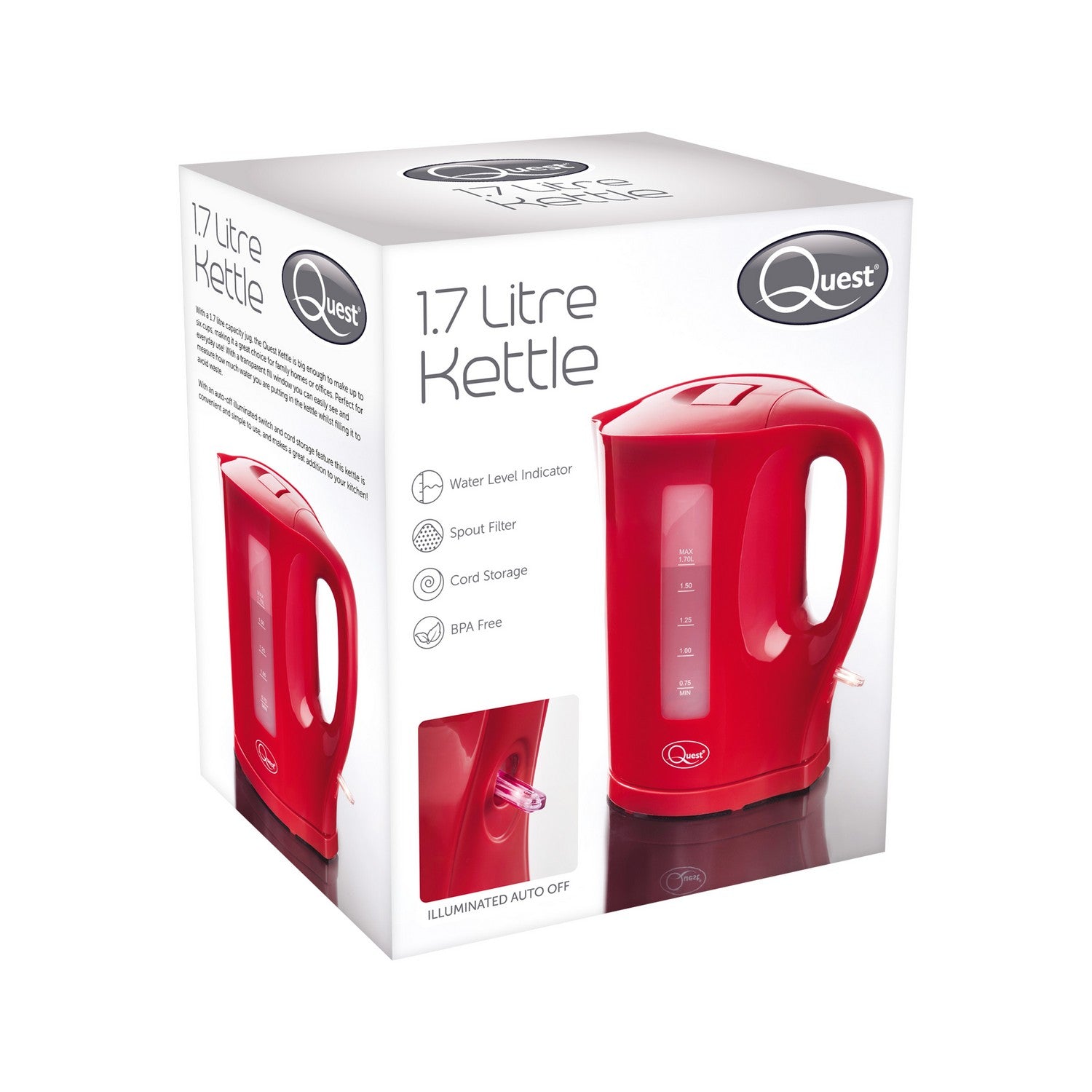 Red clearance plastic kettle