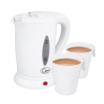 Quest 0.5 L Dual Voltage Electric Travel Kettle 600W White