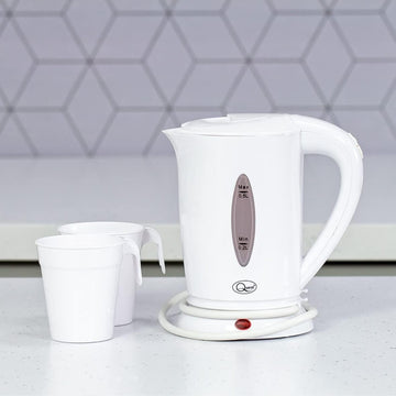 Quest 0.5 L Dual Voltage Electric Travel Kettle 600W White