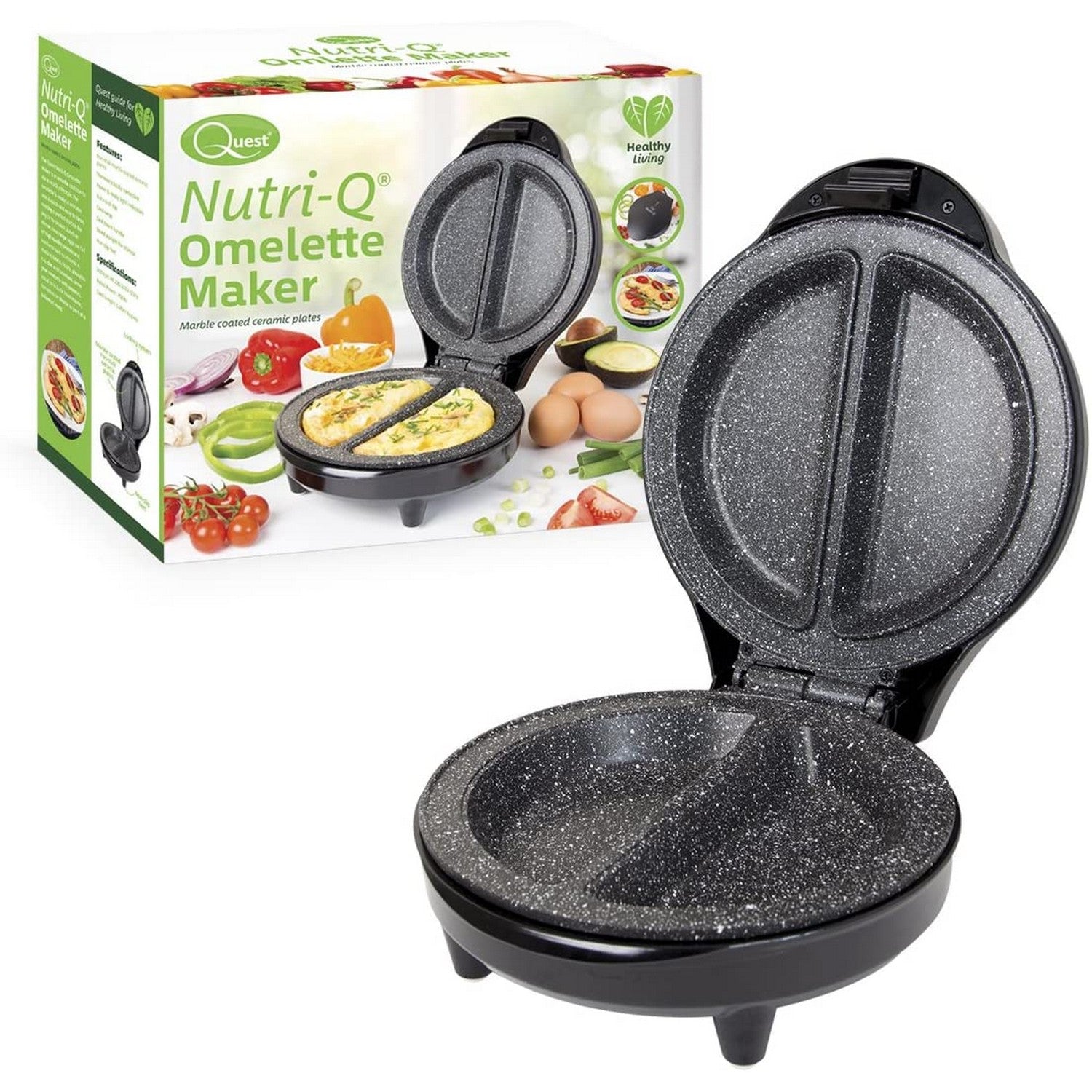 Nutri-Q Marble Effect Ceramic Omelette Maker