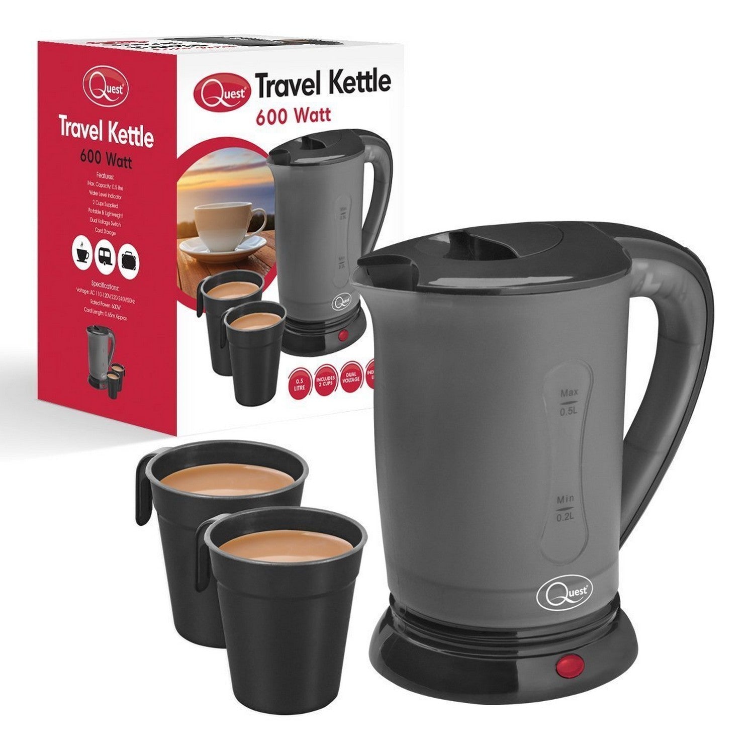 2 cup best sale travel electric kettle