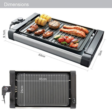 Quest Premium Black Indoor Non-Stick BBQ Grill