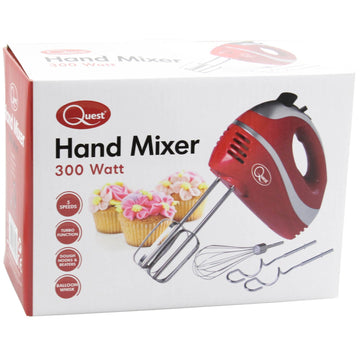 5 Speed Electric Hand Mixer 300W Red