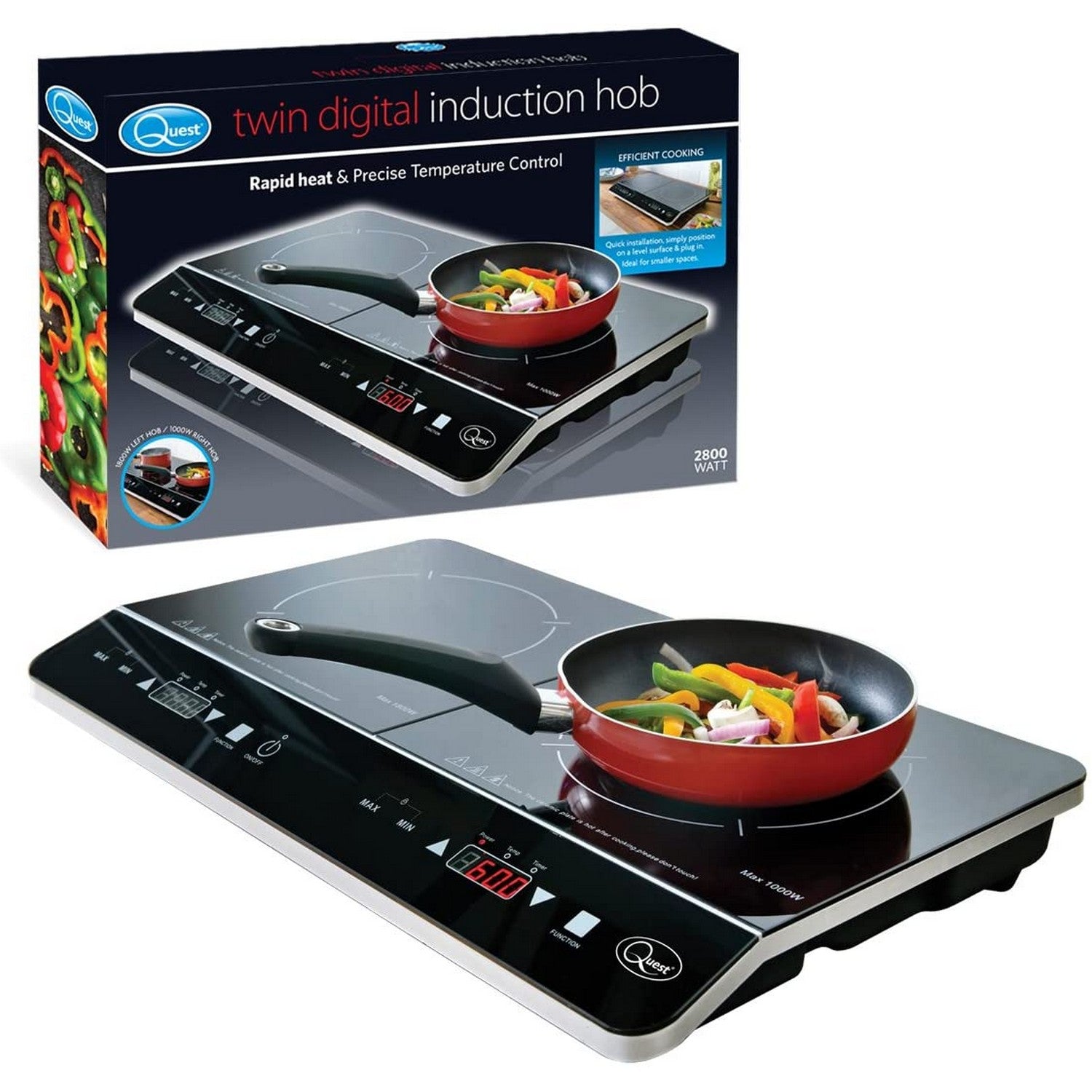 Quest Twin Digital Induction Hob