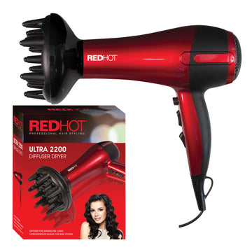 Red Hot Ultra 2200W Womens Professional Hair Dryer