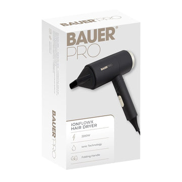 Bauer 2200WPRO ION FlowX Hair Dryer Black