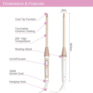 Bauer Rapid Heat Hair Curling Wand