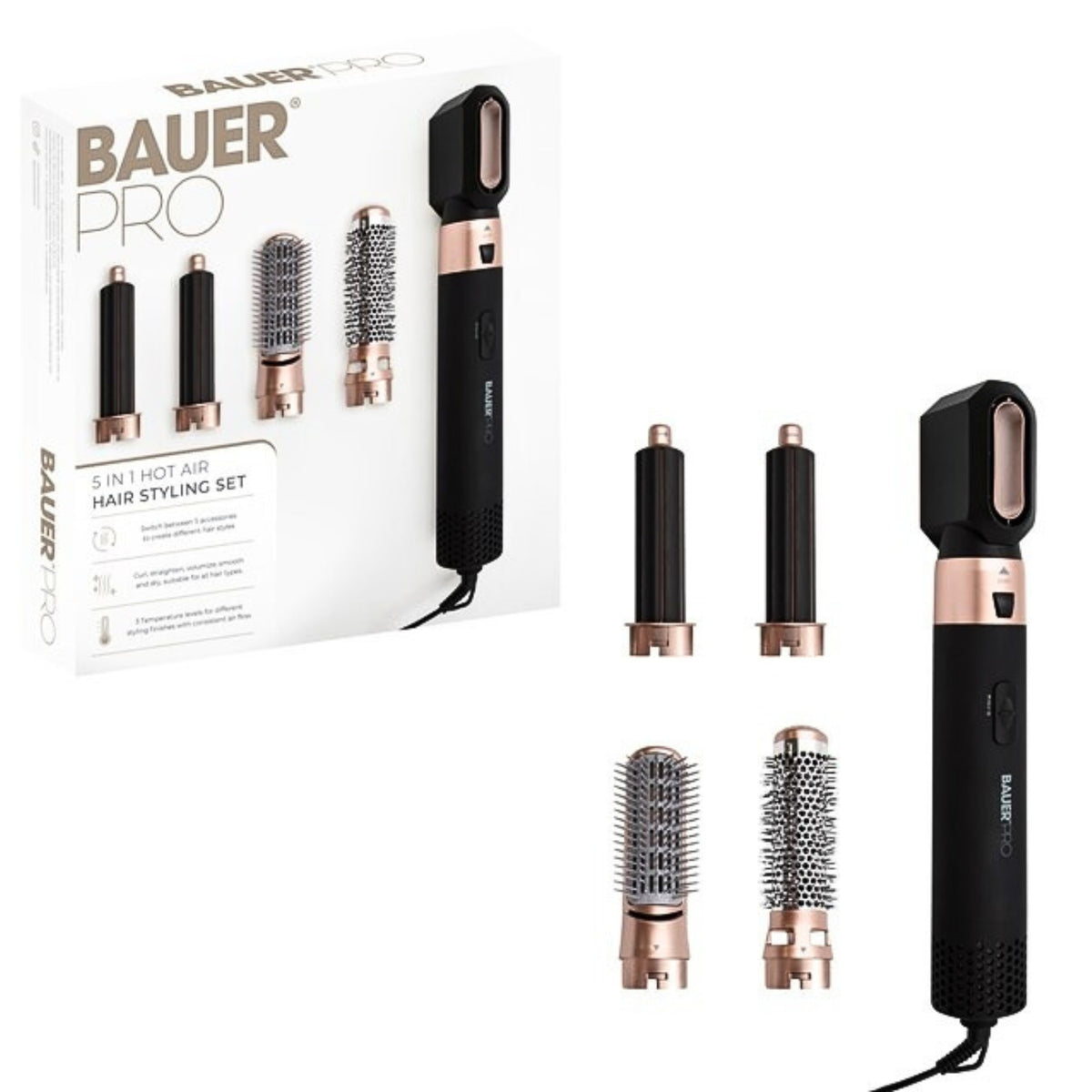 Bauer 5in1 Hot Air Hair Styling Set