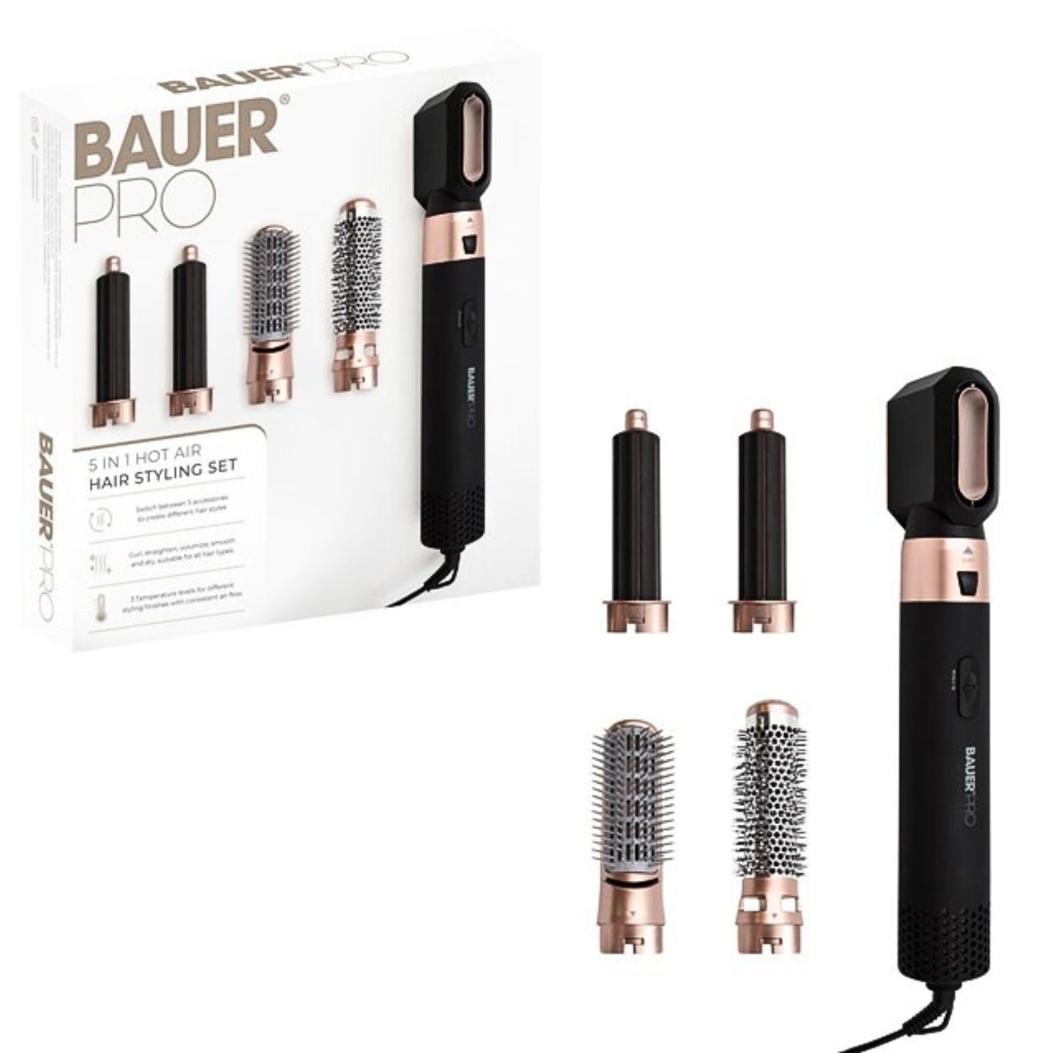 Bauer 5in1 Hot Air Hair Styling Set
