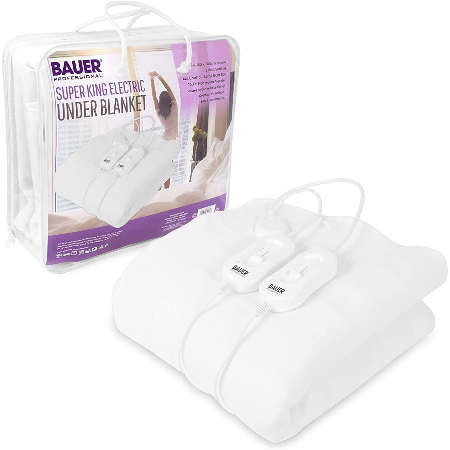 Bauer Super King Size Electric Under Blanket