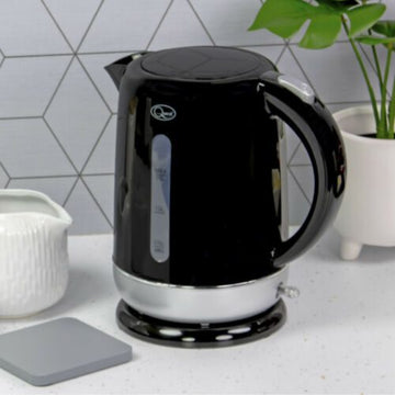Quest Black Silver Fast Boil Kettle 1.5L