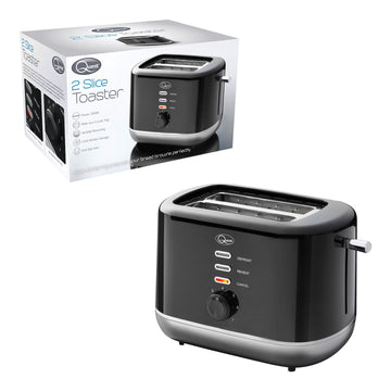 Quest 2 Slice Black & Silver Variable Browning Control Toaster