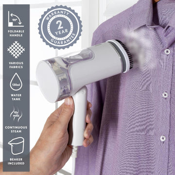 Quest 1200W Handheld Garment Steamer with Foldable Handle