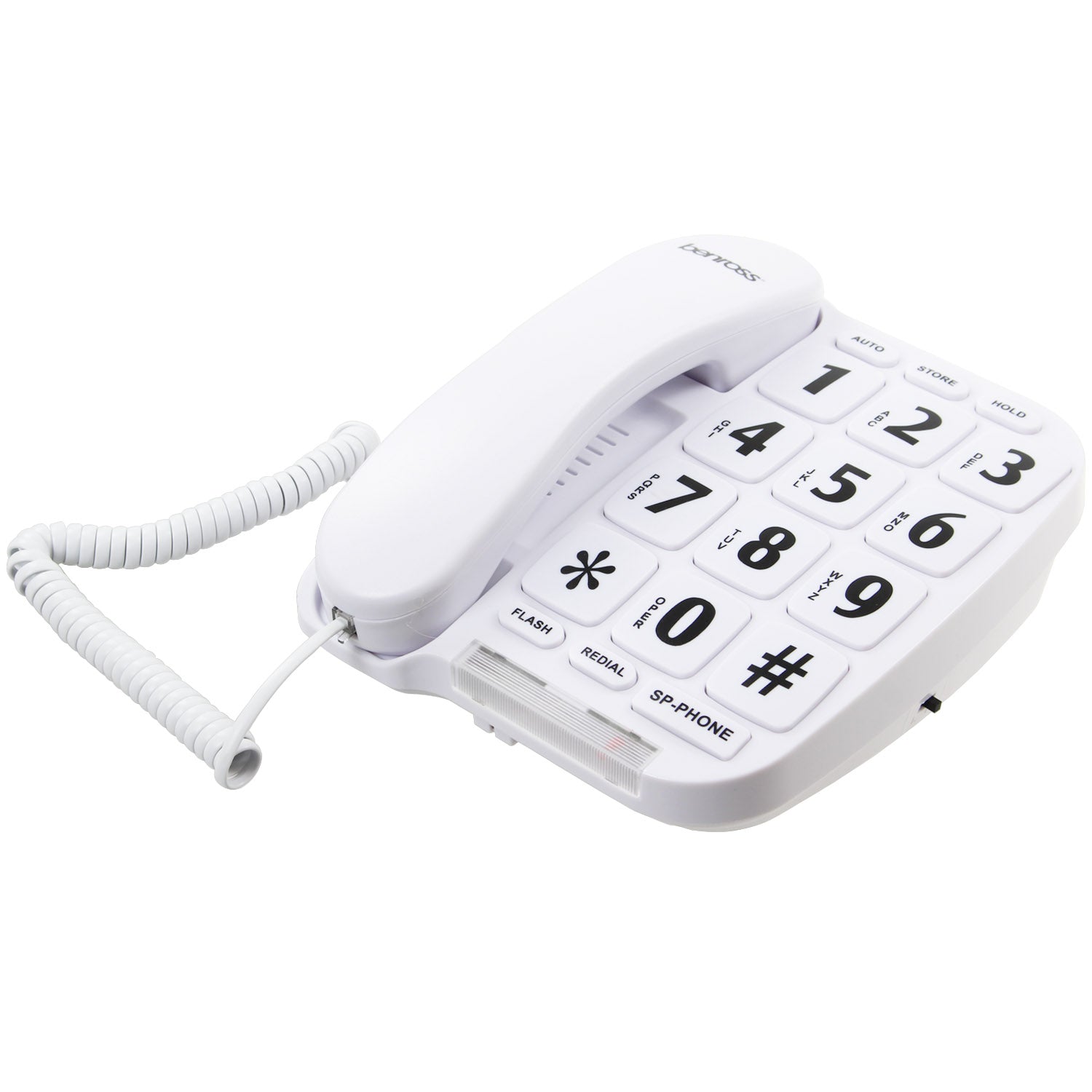 Benross Big Button White Wall Mountable Corded Phone