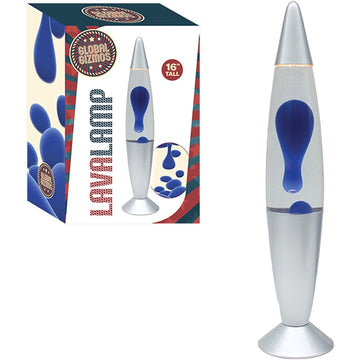 Global Gizmos Blue Retro Lava Lamp