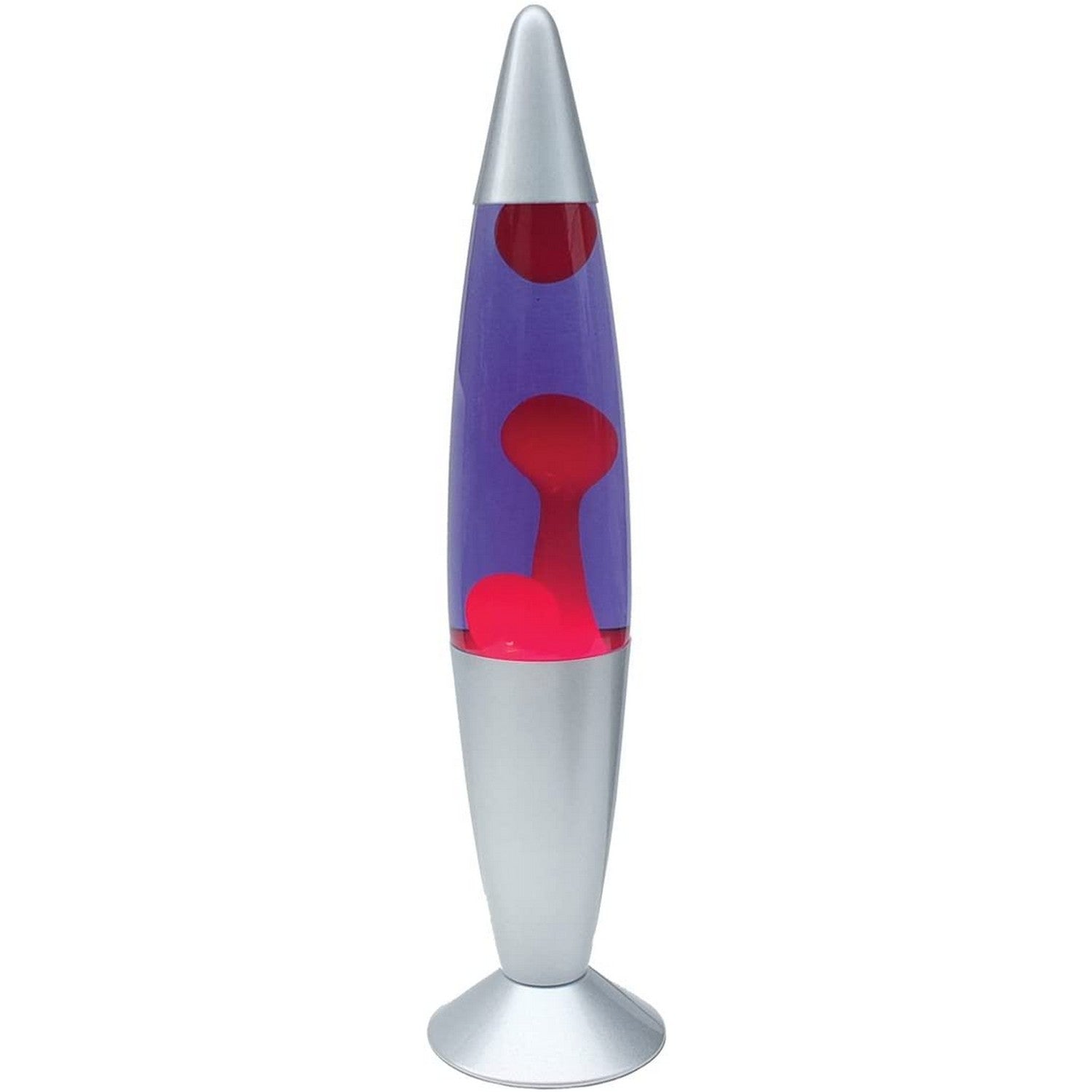 16" LED Lava Lamp Purple Liquid & Red Wax Aluminium