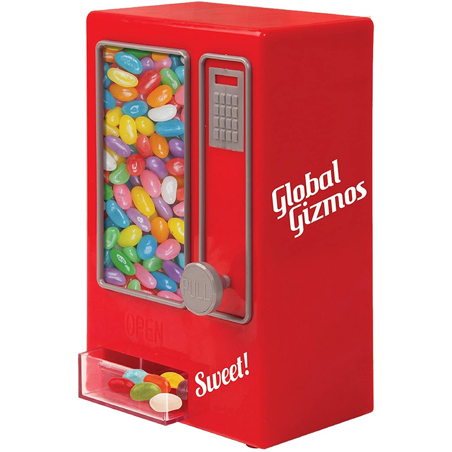 Global Gizmos Red Retro Style Sweet Candy Vending Machine