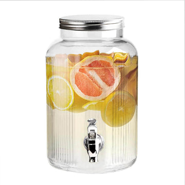 2Pcs The Vintage Company 5.5 Litre Glass Drink Dispenser