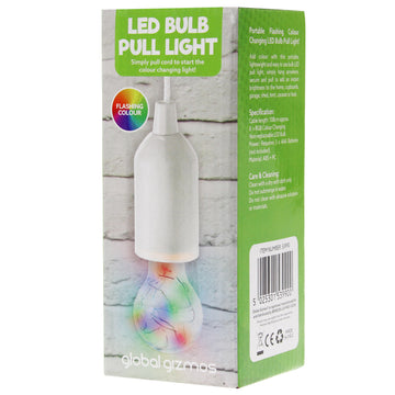Portable Colour Changing LED Pull Light Bulb On A Rope Reading Lamp