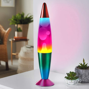 Global Gizmos Rainbow Retro Lava Lamp