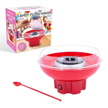 Global Gizmos 400W Red Retro Carnival Style Candy Floss Maker