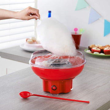 Global Gizmos 400W Red Retro Carnival Style Candy Floss Maker